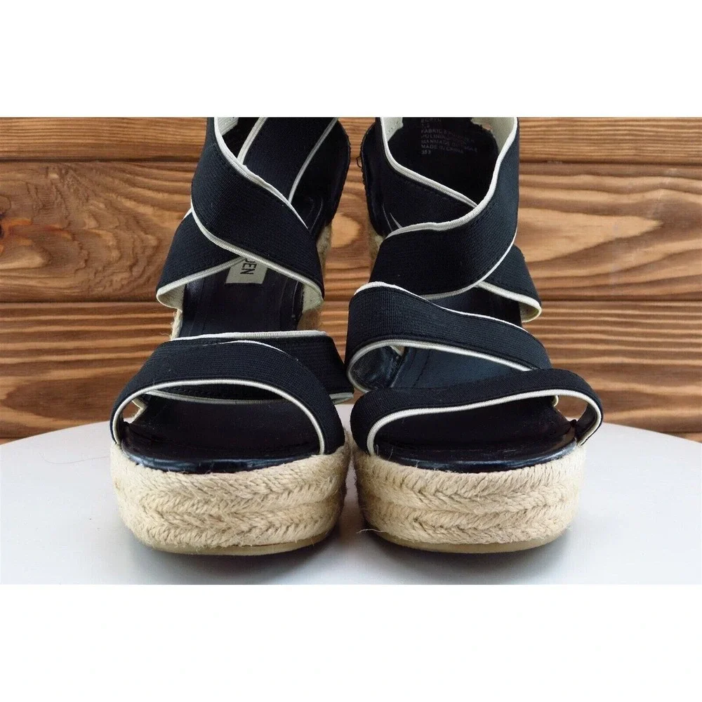 Steve Madden Heel Sz 7.5‎ Platform Black Synthetic M Erryn